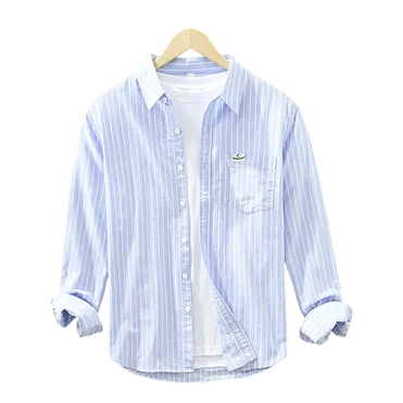 Blue Stripe Poplin Shirt